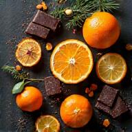 Citrus fruits, dark chocolate, and cozy elements for Winter pastries.